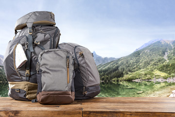 Backpack and summer trip. 