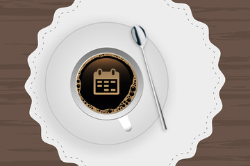 Kaffeetasse mit Untertasse - Kalender