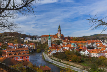 Obraz premium Cesky Krumlov cityscape in Czech Republic