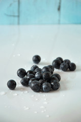 Fresh Blueberries on White Background