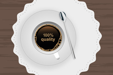Kaffeetasse mit Untertasse - 100 percent quality