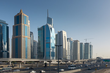 Obraz na płótnie Canvas Business buildings in Dubai