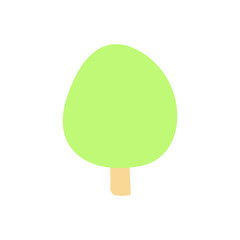 green tree icon. vector Illustration