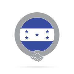 Honduras flag handshake icon. agreement, welcome, cooperation concept