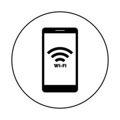 Wi Fi mobile phone icon, logo