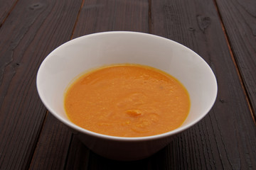 Cicer creme soup on a table