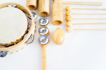 a group of musical instruments