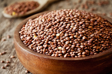 Bowl Of Raw Organic Lentils