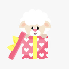 cartoon cute sheep gift