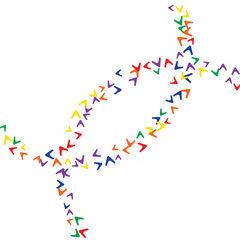 Vector Confetti Background Pattern. Element of design. Colorful arrows on a black background