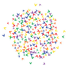 Vector Confetti Background Pattern. Element of design. Colorful arrows on a black background
