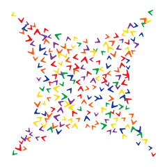 Vector Confetti Background Pattern. Element of design. Colorful arrows on a black background