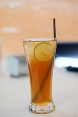 Iced tea with lemon