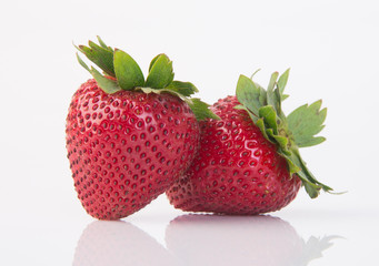 Fresh strawberries on background