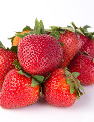 Fresh strawberries on background