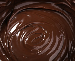 Melting chocolate, melted delicious chocolate for praline icing confectionery