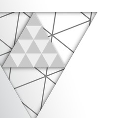 Abstract Triangle Shape background in gray color