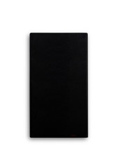 Black power bank isolated on a white background.