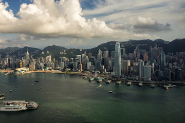 Fototapeta premium Panorama of Hong Kong City skyline