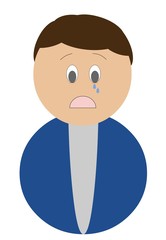 Garoto triste chorando