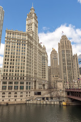 Fototapeta na wymiar Chicago downtown buildings
