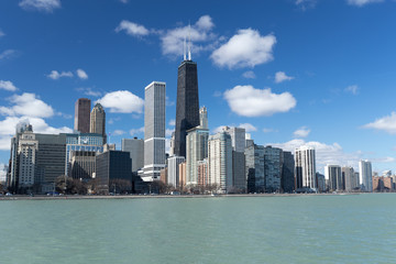 Fototapeta na wymiar Chicago downtown buildings skyline