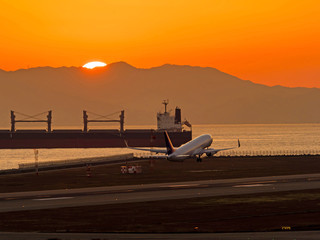 神戸空港よりの離陸