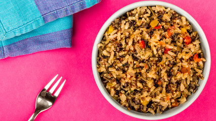 Healthy Vegetarian Or Vegan Meal Of Rice And Quinoa