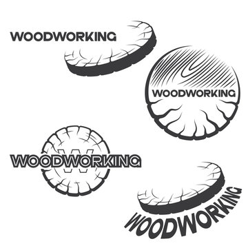 

an illustration consisting of four different images of a piece of wood and the inscription "woodworking"