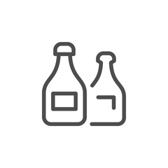 Bottles line icon