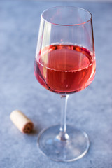 Pink Rose Blush Wine in Glass