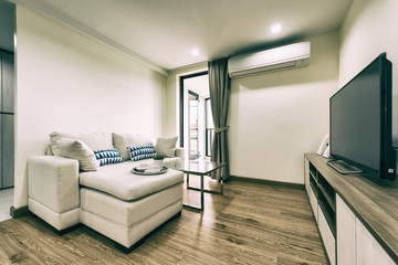 Living room interior - vintage filter