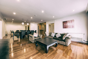 Living room interior - vintage filter