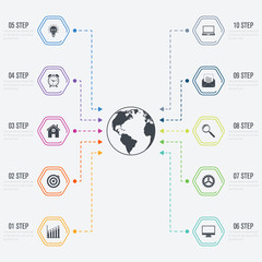 Vector illustration infographics 10 options
