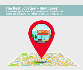 The best location hamburger
