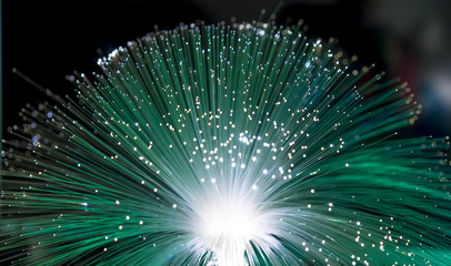 fiber optics, fiber threads for ultra fast internet communications, thin light threads that move...