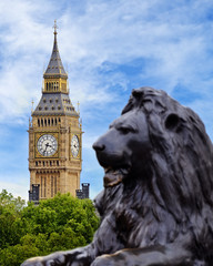 Big Ben Viewed from Trafalgar Square, London, England, UK - obrazy, fototapety, plakaty