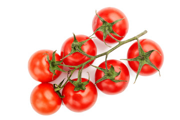 Tomato. Tomato branch. Tomatoes isolated on white.