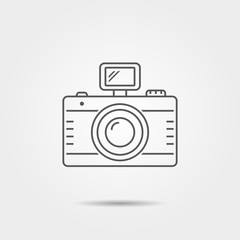 Photo camera thin line icon