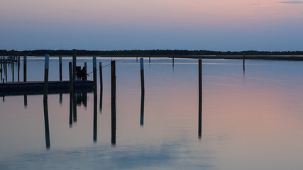 laguna di bilione al tramonto