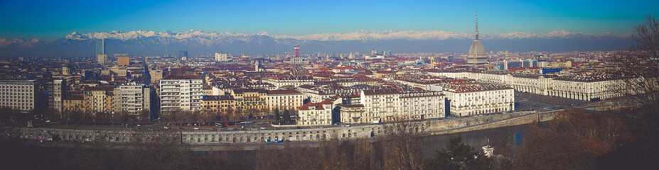 Fototapeta na wymiar Panorama of Turin, Italy