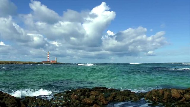The lighthouse Faro del Tostón near El Cotillo Fuerteventura Canary Islands.