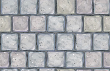 Fototapeta premium Vector seamless texture gray stone wall.