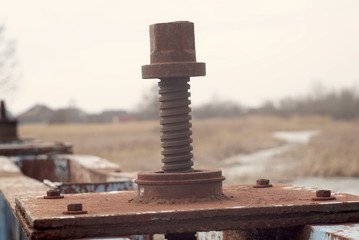 Old rusty construction details 