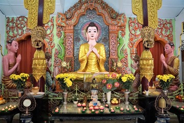 Reclining Buddha Wat Chaiyamangalaram Burmese Buddhist Temple