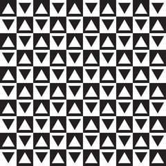 Checkered pattern with triangles