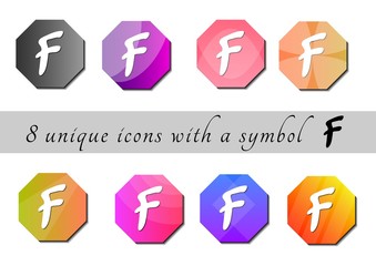multicolored buttons with symbol. color buttons. button icon. multicolored icons for the site