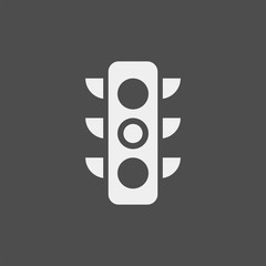 Traffic lights flat vector icon