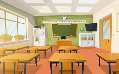 Classroom at school or college for education