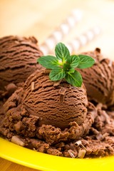 Chocolate Ice Cream Scoops